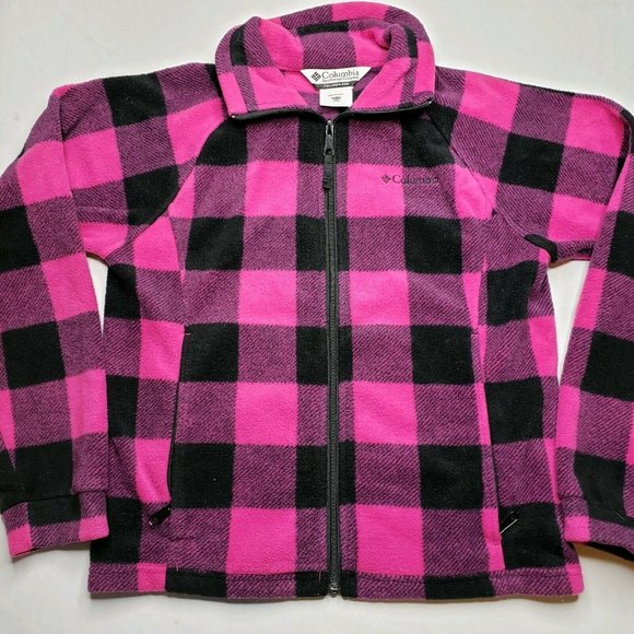 Columbia Fleece Full Zippered Jacket Sz 14/16 - Picture 4 of 7